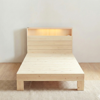 동서가구 케어 편백나무 통원목 LED 헤드 S 침대 프레임 DF928142