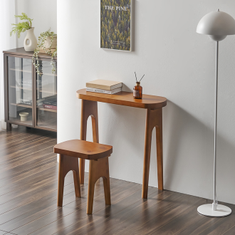 [바우미스트]다담 원목 폭좁은 선반 콘솔 800