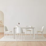 [단독특가]동서가구 세라믹 4인용 식탁 젤리 쿠션 체어 세트 1400 (+의자 4개) DF928085