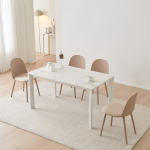 [단독특가]동서가구 세라믹 4인용 식탁 젤리 쿠션 체어 세트 1400 (+의자 4개) DF928085