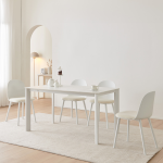 [단독특가]동서가구 세라믹 4인용 식탁 젤리 쿠션 체어 세트 1400 (+의자 4개) DF928085