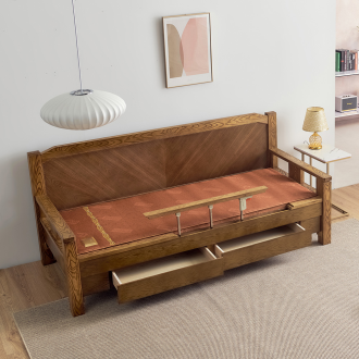 [단독특가]동서가구 리암 황토숯볼 낙상방지 안전가드 서랍형 온열 흙소파 카우치형