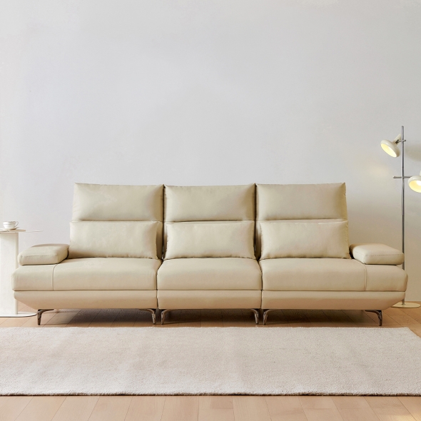 [단독특가] 동서가구 뮤즈 실리콘 레더 스윙 가죽 소파 4인 3인 가죽소파