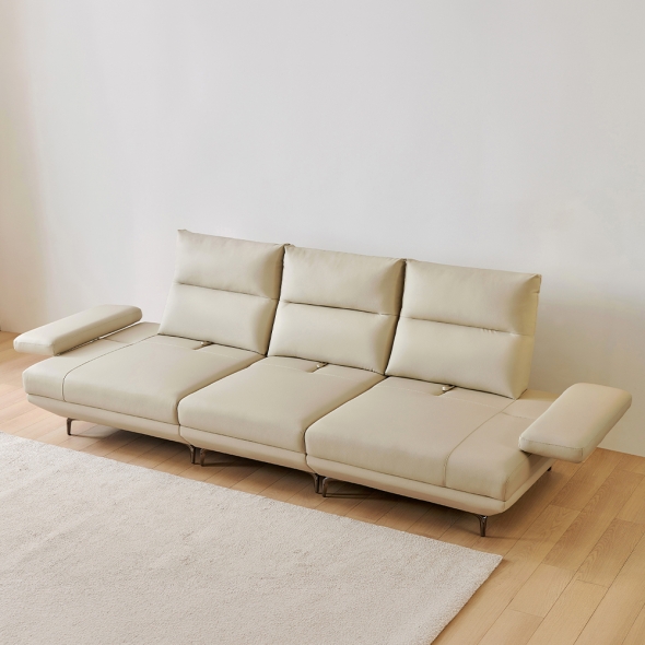 [단독특가] 동서가구 뮤즈 실리콘 레더 스윙 가죽 소파 4인 3인 가죽소파