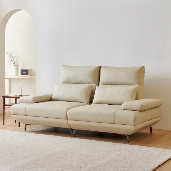 [단독특가] 동서가구 뮤즈 실리콘 레더 스윙 가죽 소파 4인 3인 가죽소파