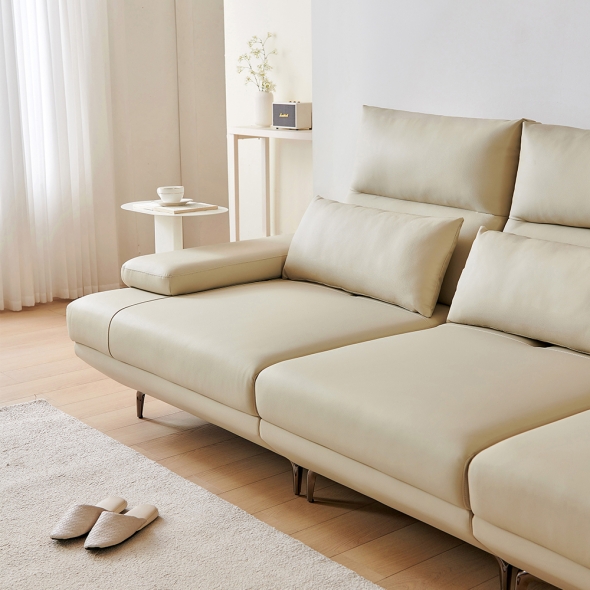 [단독특가] 동서가구 뮤즈 실리콘 레더 스윙 가죽 소파 4인 3인 가죽소파