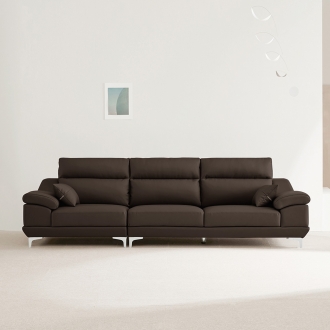 ★7조 선착순 특가★동서가구 뉴제라 천연면피가죽 4인 소파 초코브라운