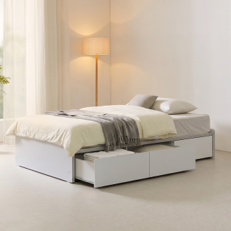 동서가구 마리 무헤드 3서랍 수납침대 화이트 서랍높이 260 SS DF928519