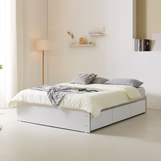 동서가구 마리 무헤드 3서랍 수납침대 화이트 서랍높이 310 Q DF928527
