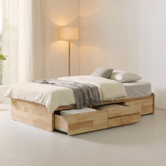 동서가구 마리 무헤드 3서랍 수납침대 내추럴 서랍높이 310 SS DF928537