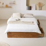 동서가구 마리 무헤드 3서랍 수납침대 월넛 서랍높이 260 Q DF928545
