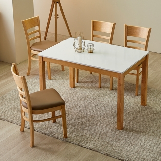 동서가구 캐빈 하이그로시 4인 원목 식탁세트