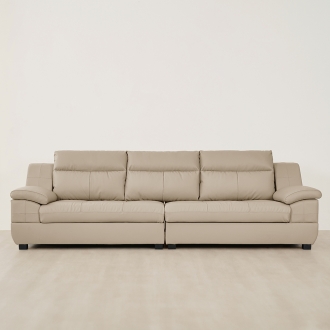 동서가구 카라 라텍스탑 천연면피가죽 4인 소파