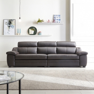 [단독특가] 동서가구 엘빈 천연면피가죽 3인 4인소파 모음+스툴