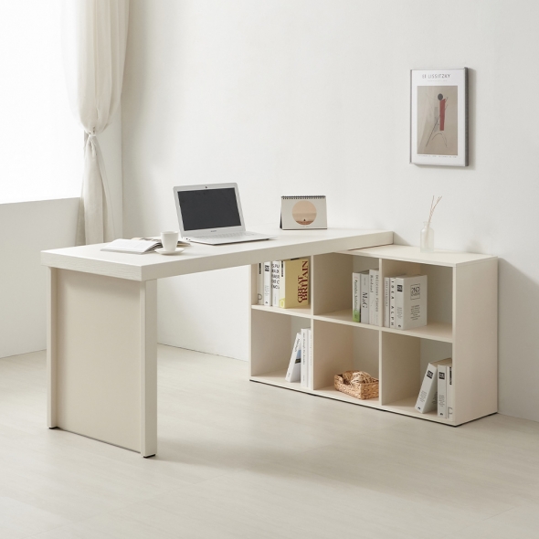 [단독특가] 동서가구 시온 모던 인테리어 컴퓨터 책상책장세트 (코너형)