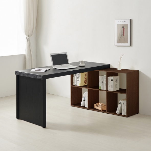 [단독특가] 동서가구 시온 모던 인테리어 컴퓨터 책상책장세트 (코너형)