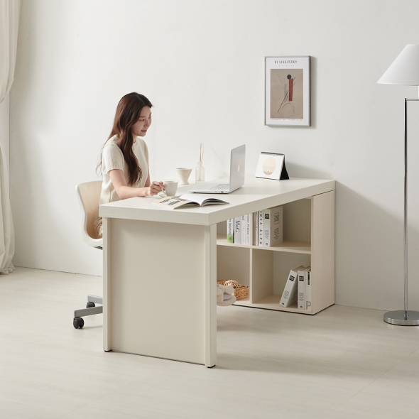 [단독특가] 동서가구 시온 모던 인테리어 컴퓨터 책상책장세트 (코너형)