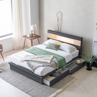 동서가구 세렌 편백 LED Q수납침대 프레임