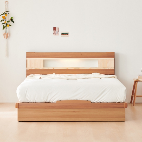 [단독특가] 동서가구 디아 LED편백 평상형 SS/Q 침대 (+매트리스 선택)