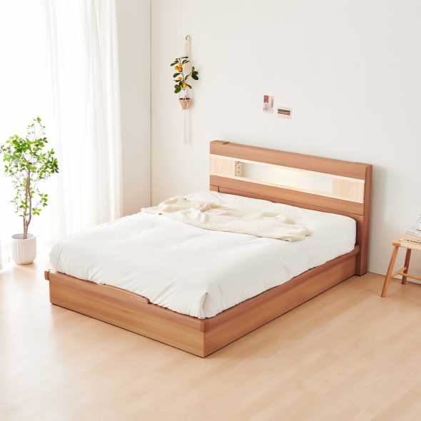 [단독특가] 동서가구 디아 LED편백 평상형 SS/Q 침대 (+매트리스 선택)