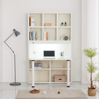 동서가구 제이미 LPM 1200 LED 정면책상 책장세트