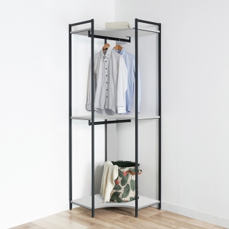 동서가구 쏘노 LPM 오픈형 600 철제 드레스룸 코너장 3colors