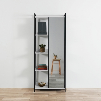 동서가구 쏘노 LPM 오픈형 800 철제 4단 거울 선반장 3colors