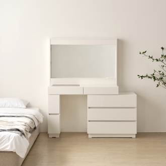 동서가구 아이즈 LPM 800 수납 서랍 화장대+ LED 조명 거울