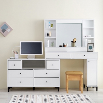 동서가구 제이드 1200와이드 LED조명 화장대