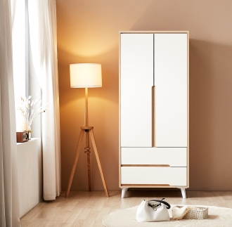 동서가구 밀크 2서랍옷장 다리형 DF925915