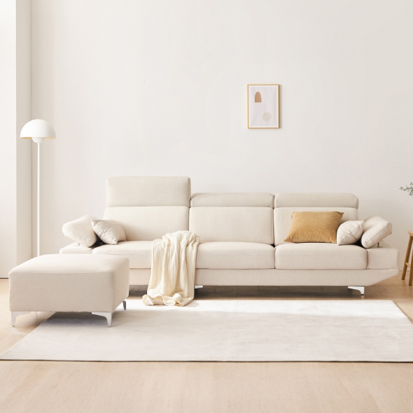 [단독특가] 동서가구 이즈 비안나 4인 아쿠아텍스 발수 패브릭 소파