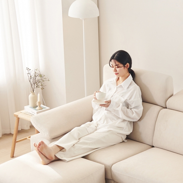 [단독특가] 동서가구 이즈 비안나 4인 아쿠아텍스 발수 패브릭 소파