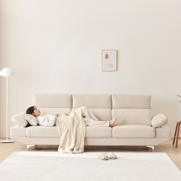 [단독특가] 동서가구 이즈 비안나 4인 아쿠아텍스 발수 패브릭 소파