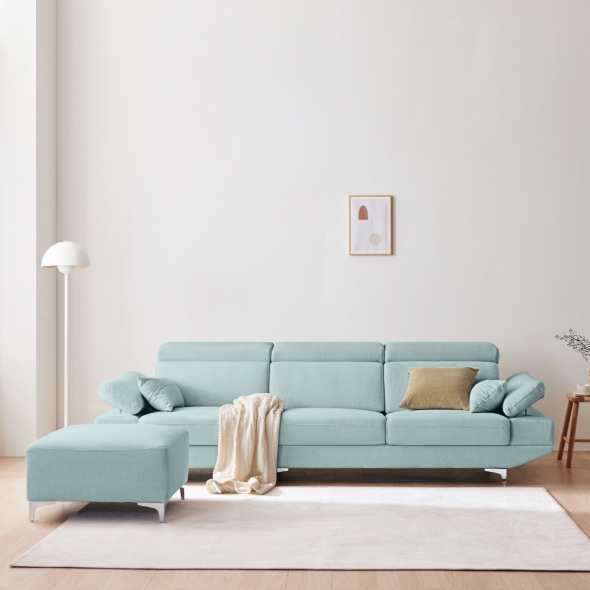 [단독특가] 동서가구 이즈 비안나 4인 아쿠아텍스 발수 패브릭 소파