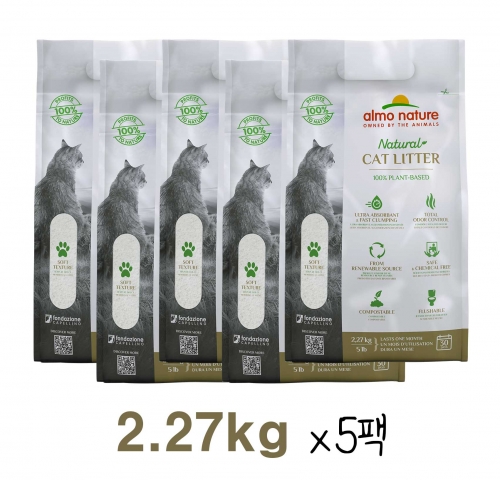 100% 카사바 고양이모래 2.27kg x 5개 묶음 (11kg)