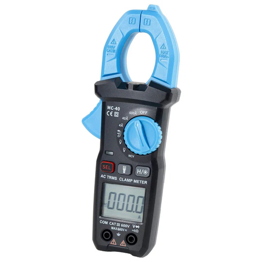 MC-40 클램프 미터 디지털 멀티미터 (600V/600A, 6000카운트, True RMS)