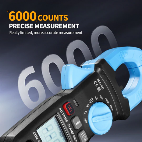 MC-40 클램프 미터 디지털 멀티미터 (600V/600A, 6000카운트, True RMS)