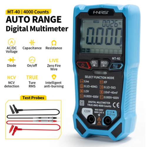 MT-40 스마트 디지털 멀티미터 (4000카운트, True RMS, 자동 범위)