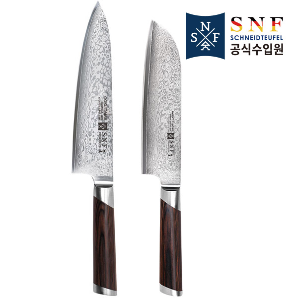 SNF Goku Damascus 산토쿠&쉐프 2종세트[도마증정]