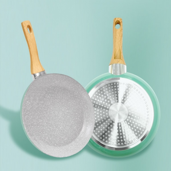 [페드리니] 프로모 네추럴컬러 인덕션 프라이팬 2종 (PDR-W1912) 색상선택_블루/핑크/그린