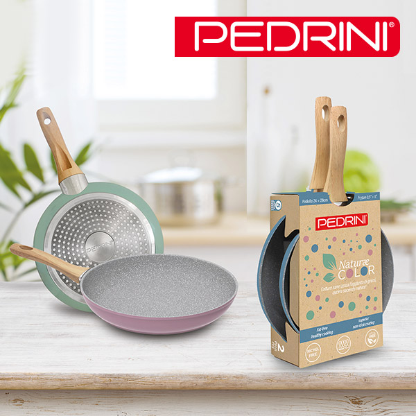 [페드리니] 프로모 네추럴컬러 인덕션 프라이팬 2종 (PDR-W1912) 색상선택_블루/핑크/그린