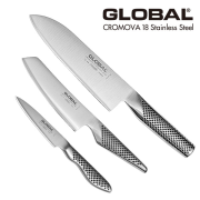 [글로벌나이프] 산도쿠나이프 채소나이프 과도 3종세트 (G-46,GS-5,GS-38)