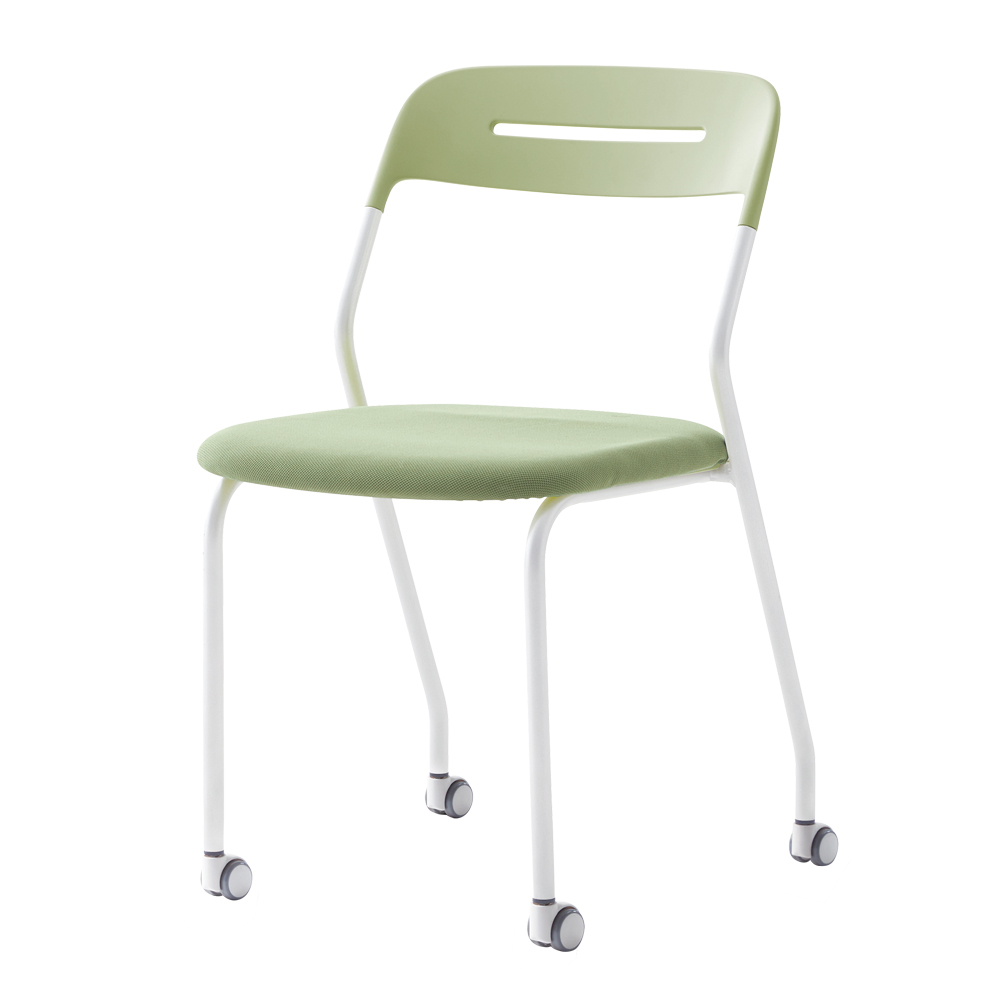 SPACE 커플 캐스터형 패브릭 패드형 다용도의자 OSDCH1001CPF