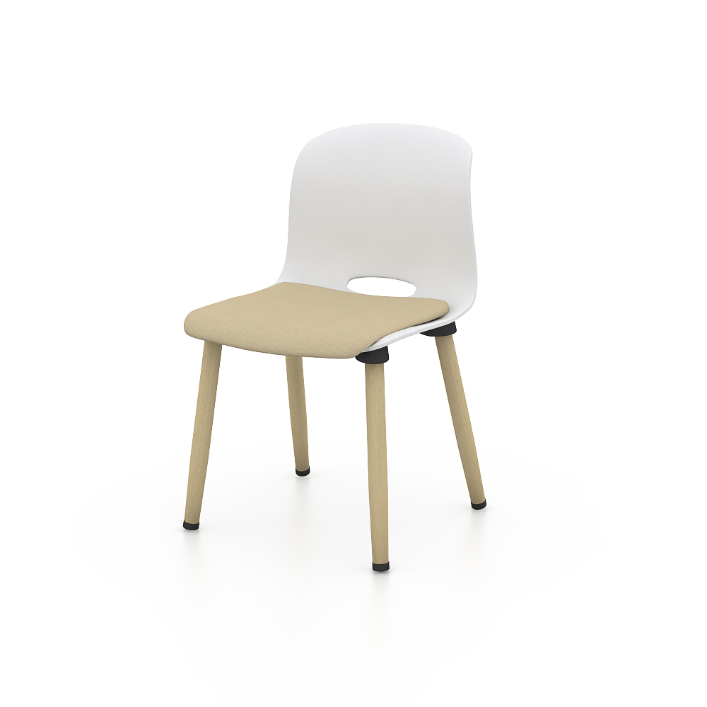 SPACE 크레용 원목 프레임형 패브릭 패드형 다용도의자 OSDCH1903GPF