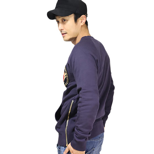 발망 Balmain sweatshirt with patch _ W7H6102J928B _ PURPLE