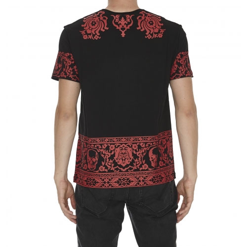 알렉산더맥퀸 프린트 티셔츠 Alexander Mcqueen skull border printed tshirt 463984QJZ70