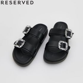 [해외] 리저브드 보석 샌들 Mules with decorative Buckles