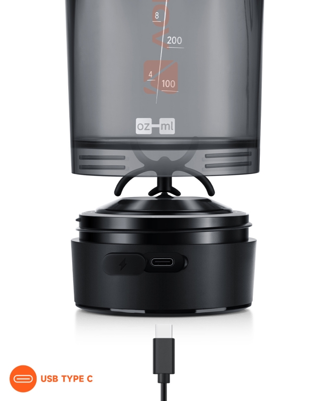 볼트렉스 트라이탄 전동 쉐이커 보틀 헬스 보충제 쉐이크 700ml, 오렌지