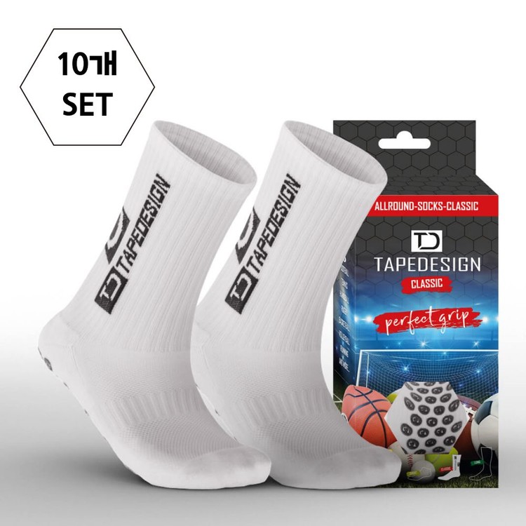 [테이프디자인] 10켤레 세트 논슬립 하프삭스 B세트