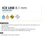 베알 아이스 라인 8.1mm 유니코어 드라이 커버 로프/Ice Line 8.1mm Unicore Dry Cover Rope